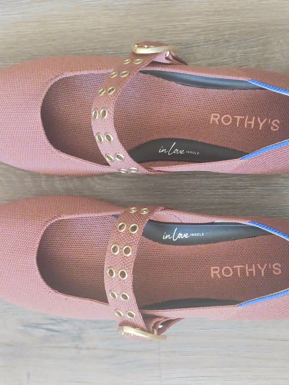 Rothy's Women's Rose Mary Jane Flats with Studded Strap, Size 8.5